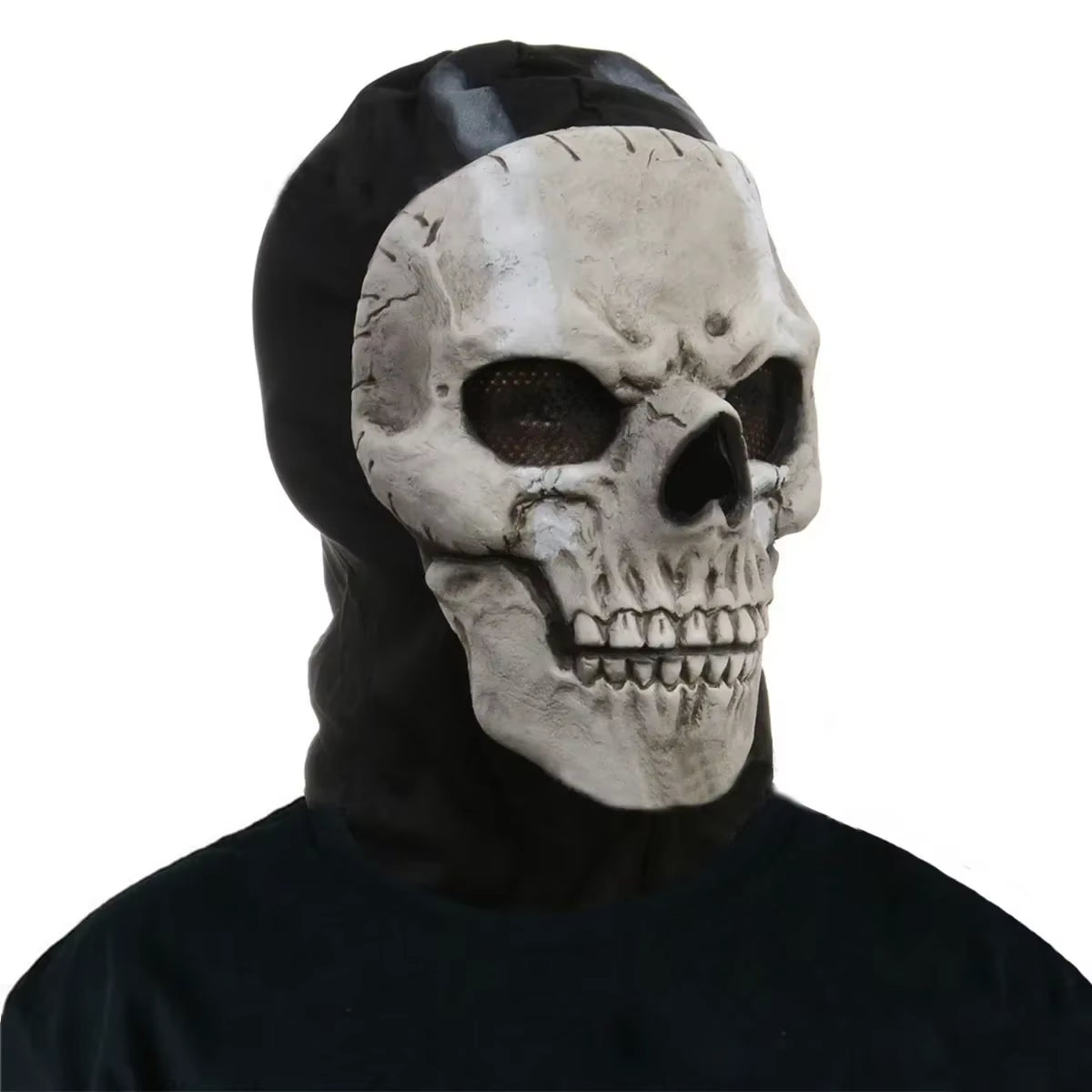 Ghost Skull Face Mask Halloween Perform Party Masquerade Prop Helmet Call of Duty Tactical Skull Cosplay Decorate Latex Headgear