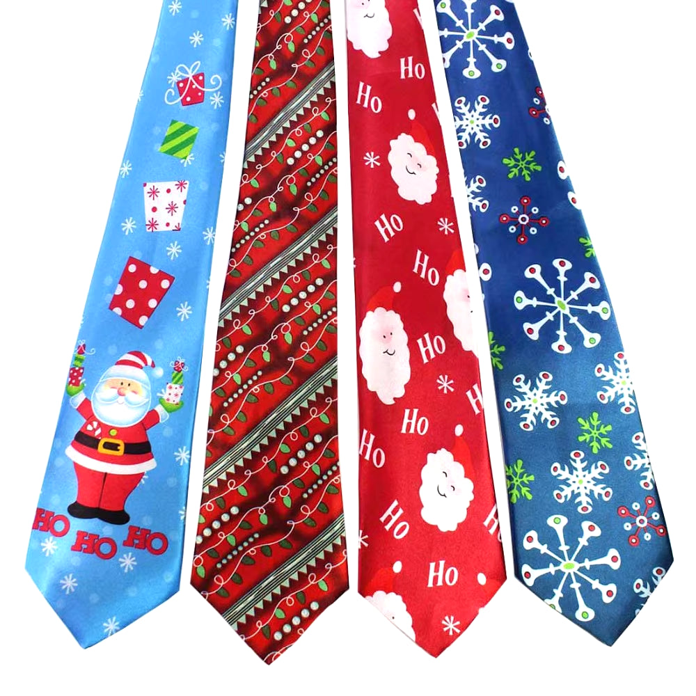 New Christmas Tie 9.5Cm Style Men'S Fashion Neckties Helloween Festival Tie Soft Designer Character Necktie Tie for Boy