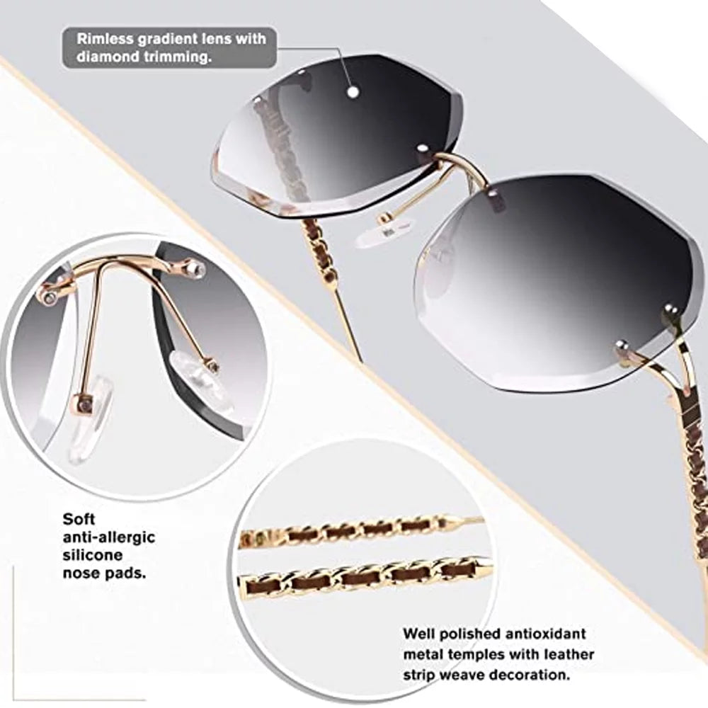 Oversized Sunglasses for Women Trendy Fashion Polarized UV400 Ladies Shadesb