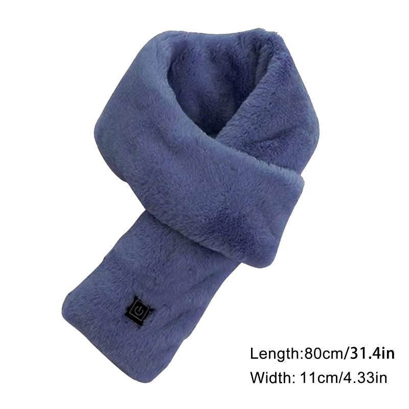 Heating Scarf Electric Heated Scarf USB Rechargeable Soft Three-Gear Temperature Control Neck Wrap Warmer for Women Men