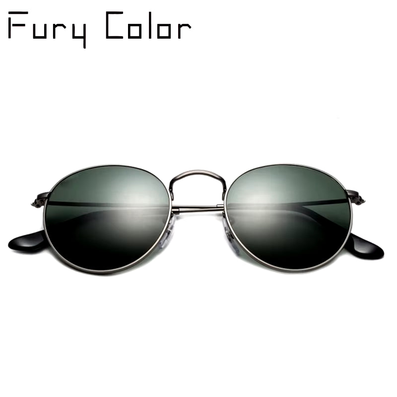 GLASS Lens UV 400 Small MEN WOMEN Sunglasses Gothic Steampunk Sunglasses Mens Womens Retro Small Vintage round Eyewear Shades