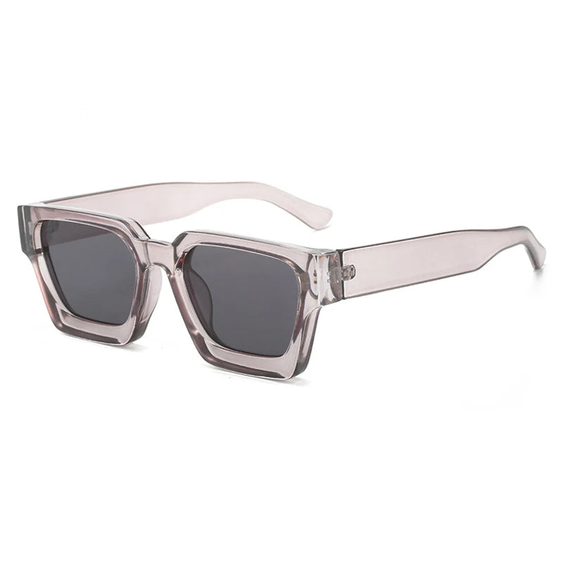 Ins Popular Women Square Sunglasses Retro Men Tinted Shades UV400