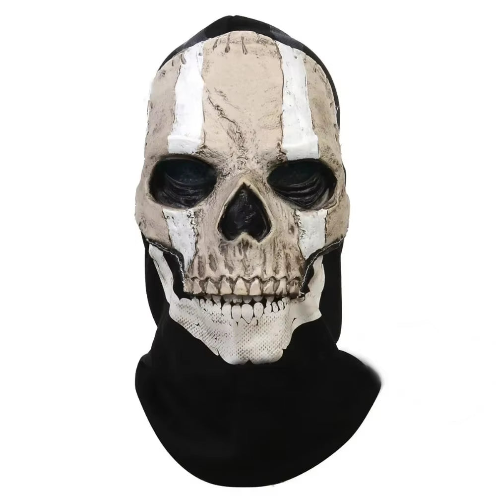 Ghost Skull Face Mask Halloween Perform Party Masquerade Prop Helmet Call of Duty Tactical Skull Cosplay Decorate Latex Headgear