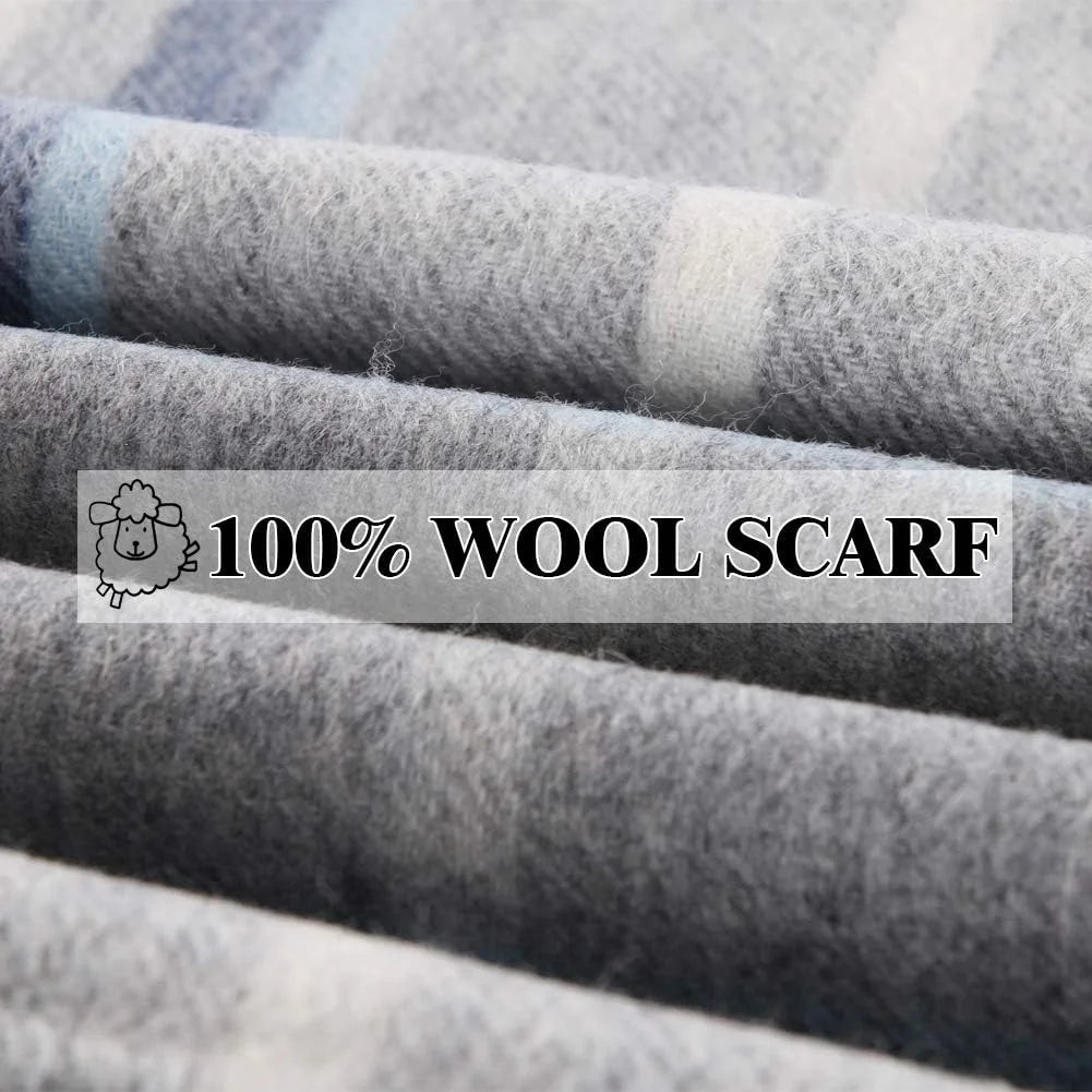 Wool Plaid Winter Scarf ,Fashion Tartan Scarf for Men Women Scarves