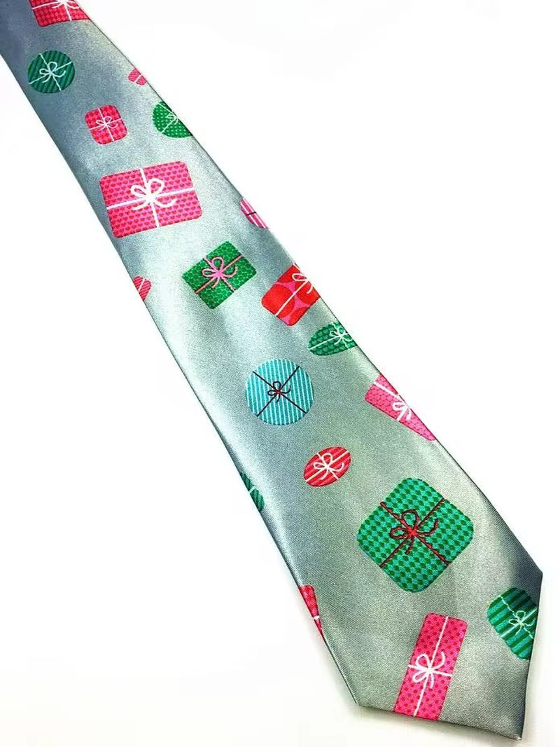 New Christmas Tie 9.5Cm Style Men'S Fashion Neckties Helloween Festival Tie Soft Designer Character Necktie Tie for Boy