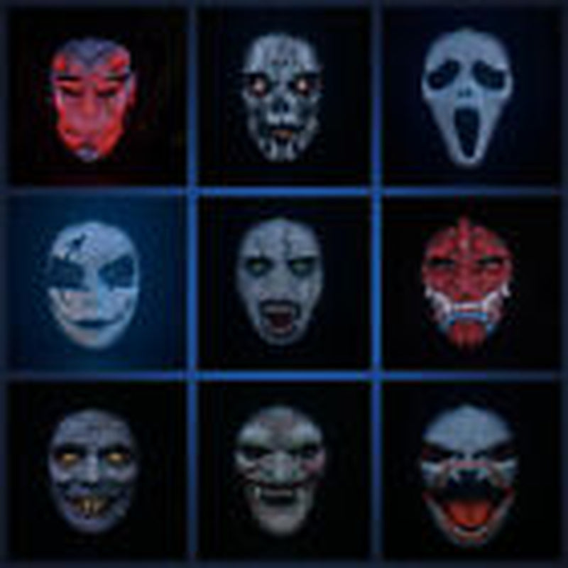 Face Transforming LED Mask with App Controlled - Programmable LED Halloween Mask