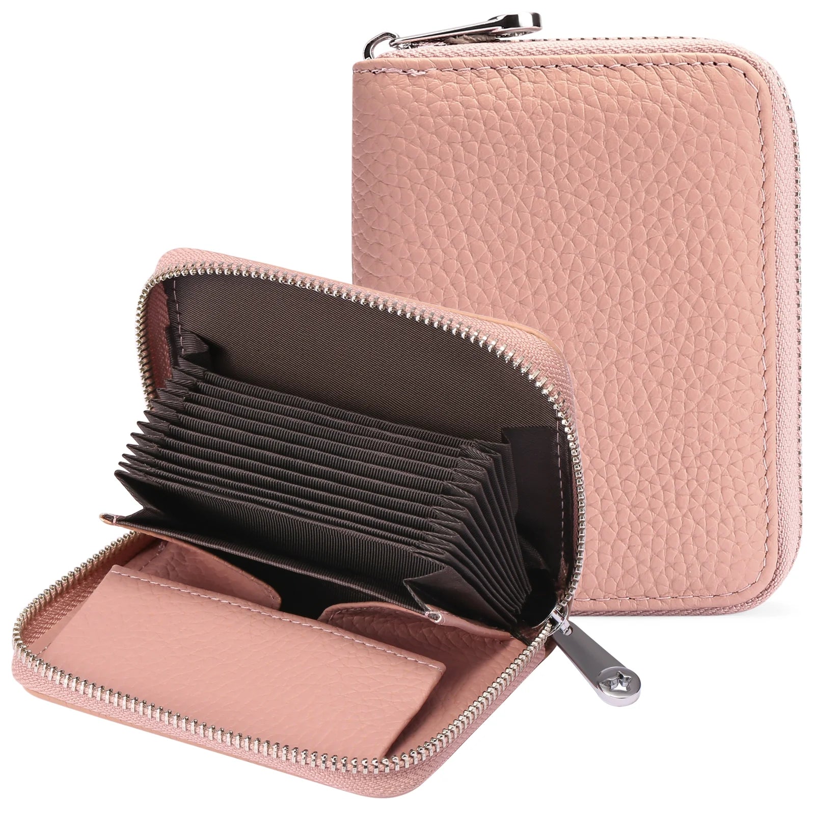 Small Wallet for Women, RFID Blocking Credit Card Holder Zipper Card Case Wallet