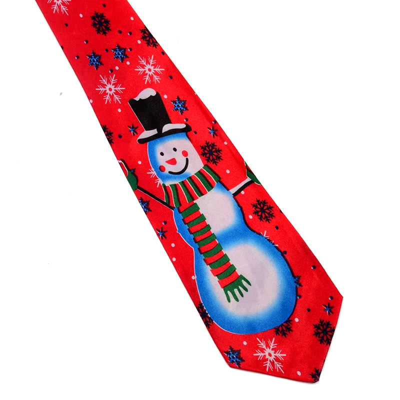 New Christmas Tie 9.5Cm Style Men'S Fashion Neckties Helloween Festival Tie Soft Designer Character Necktie Tie for Boy