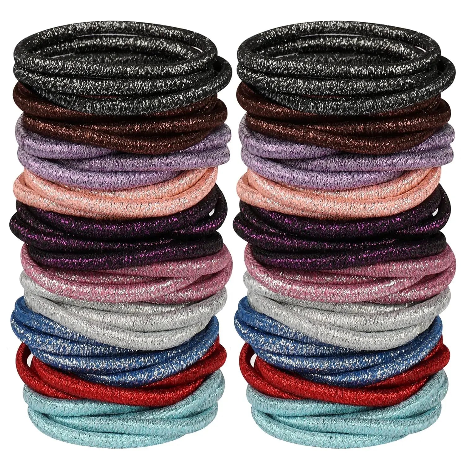 10/30/50Pcs 4MM Black Small Hair Ties Elastic Hair Ties Ring Ponytail Holders for DIY Women Man Thick Curly Headband Accessories